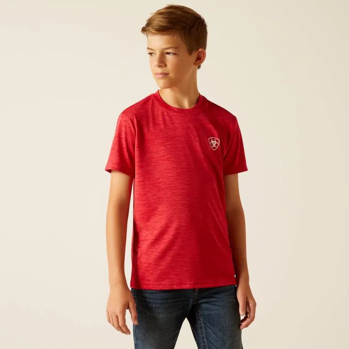 Kids TShirts and Polos Ariat Charger Ariat Crestline TShirt Chili Pepper