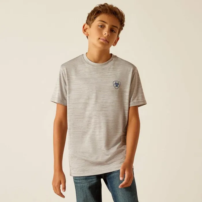Kids TShirts and Polos Ariat Charger Ariat Spirited TShirt Light Grey Heather