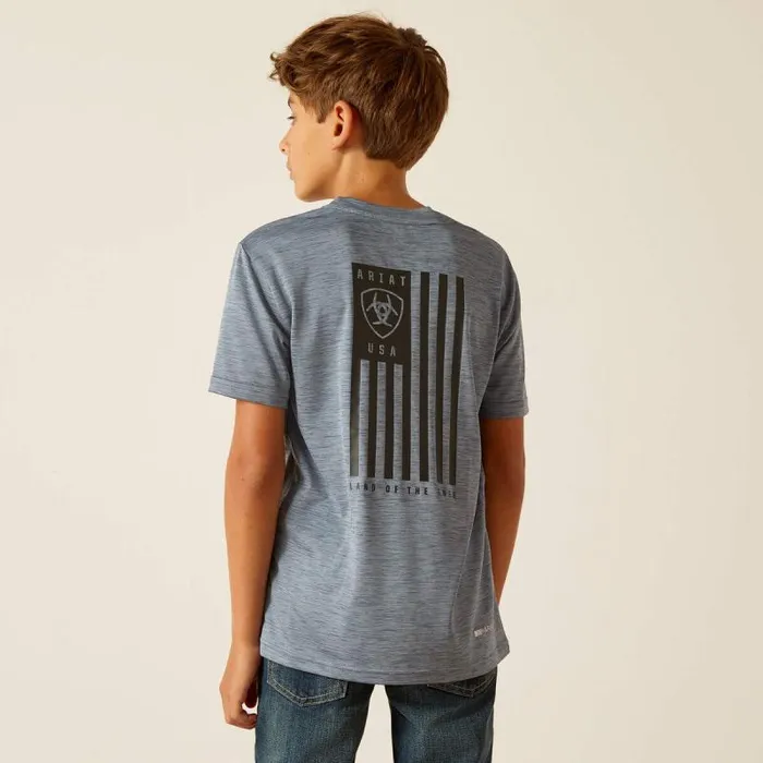 Kids TShirts and Polos Ariat Charger Ariat Spirited TShirt Newsboy Blue