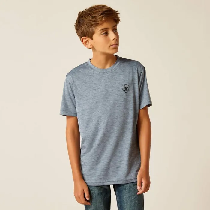 Kids TShirts and Polos Ariat Charger Ariat Spirited TShirt Newsboy Blue Kids TShirts and Polos Ariat Charger Ariat Spirited TShirt Newsboy Blue
