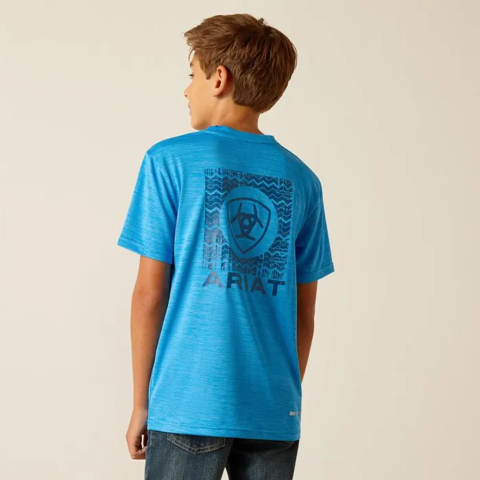 Kids TShirts and Polos Ariat Charger Ariat SW Shield TShirt Brilliant Blue