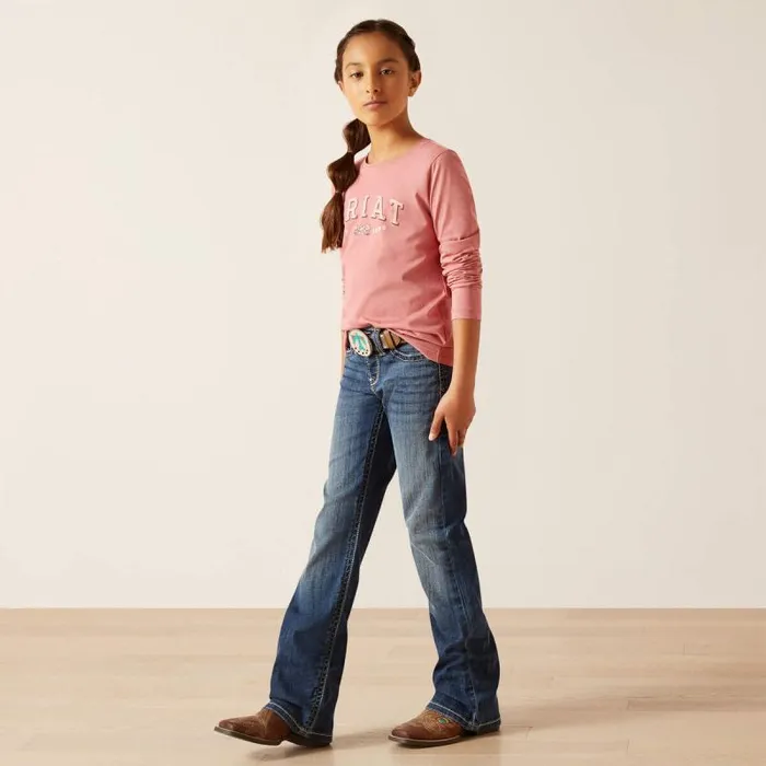 Kids TShirts and Polos Ariat Flora Shirt Dusty Rose