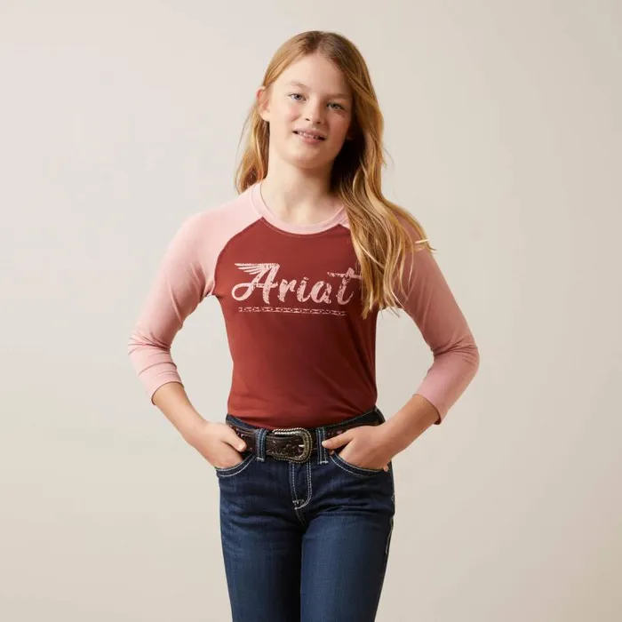 Kids TShirts and Polos Ariat Go Ariat Tee Fired Brick
