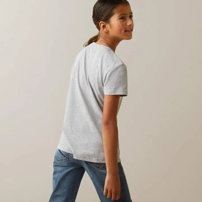 Kids TShirts and Polos Ariat Highlander Rose Heather Grey Kids TShirts and Polos Ariat Highlander Rose Heather Grey