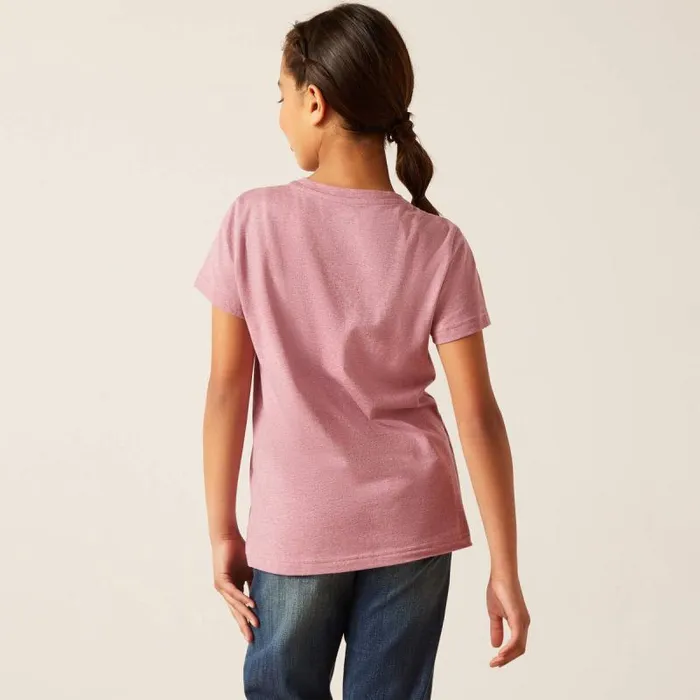 Kids TShirts and Polos Ariat Shield TShirt Rose Mesa Heather Kids TShirts and Polos Ariat Shield TShirt Rose Mesa Heather
