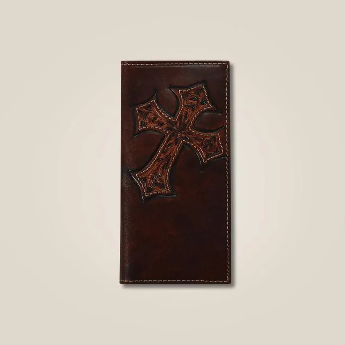 Kids Wallets Ariat Cross Embossed Rodeo Wallet Brown