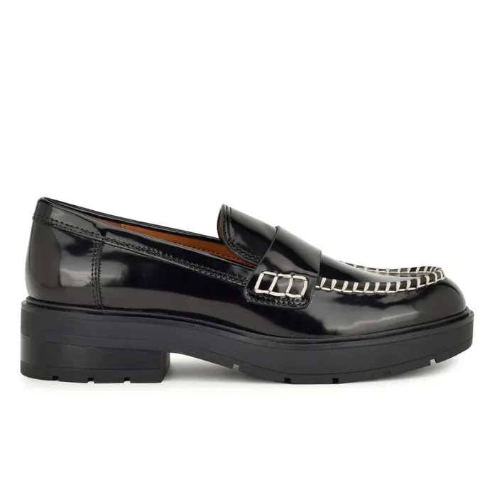 Kipla Casual Moc Loafers Black Women Nine West Flats and Loafers