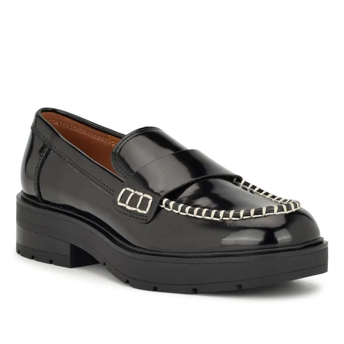 Kipla Casual Moc Loafers Black Women Nine West Flats and Loafers