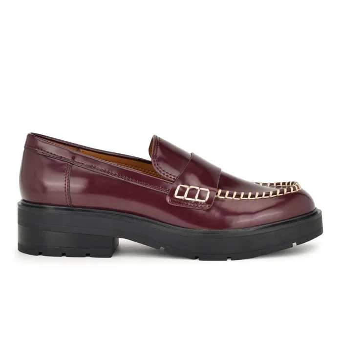 Kipla Casual Moc Loafers Red Women Nine West Flats and Loafers