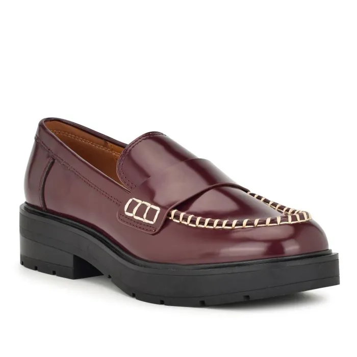Kipla Casual Moc Loafers Red Women Nine West Flats and Loafers