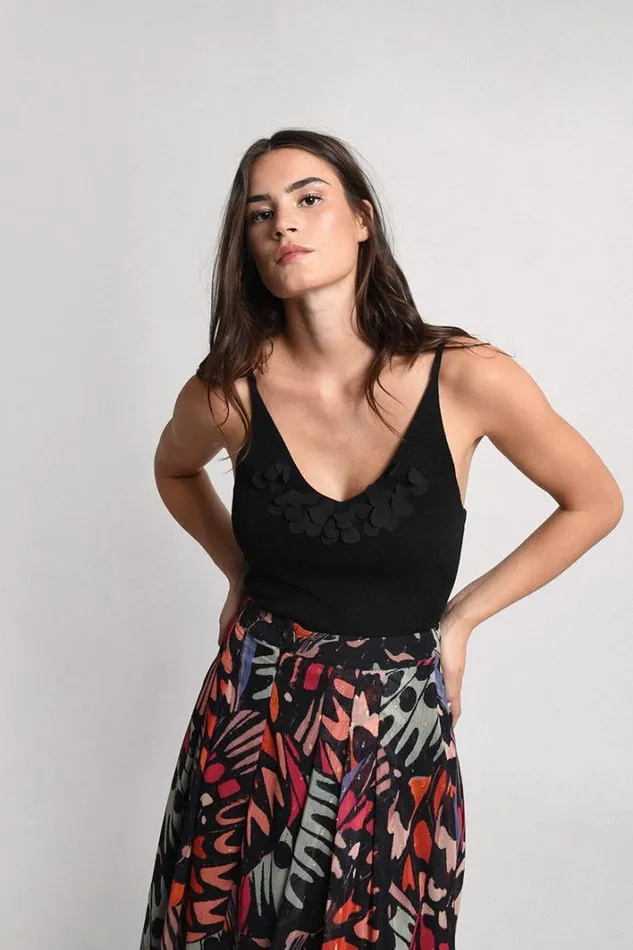 Knit Camisole BLACK Women Molly Bracken Tops