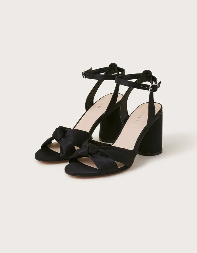 Knot Front Block Heel Sandals Black Women Monsoon Sandals