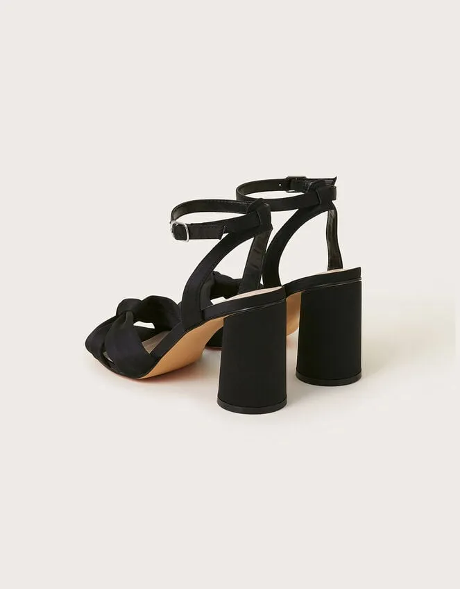 Knot Front Block Heel Sandals Black Women Monsoon Sandals