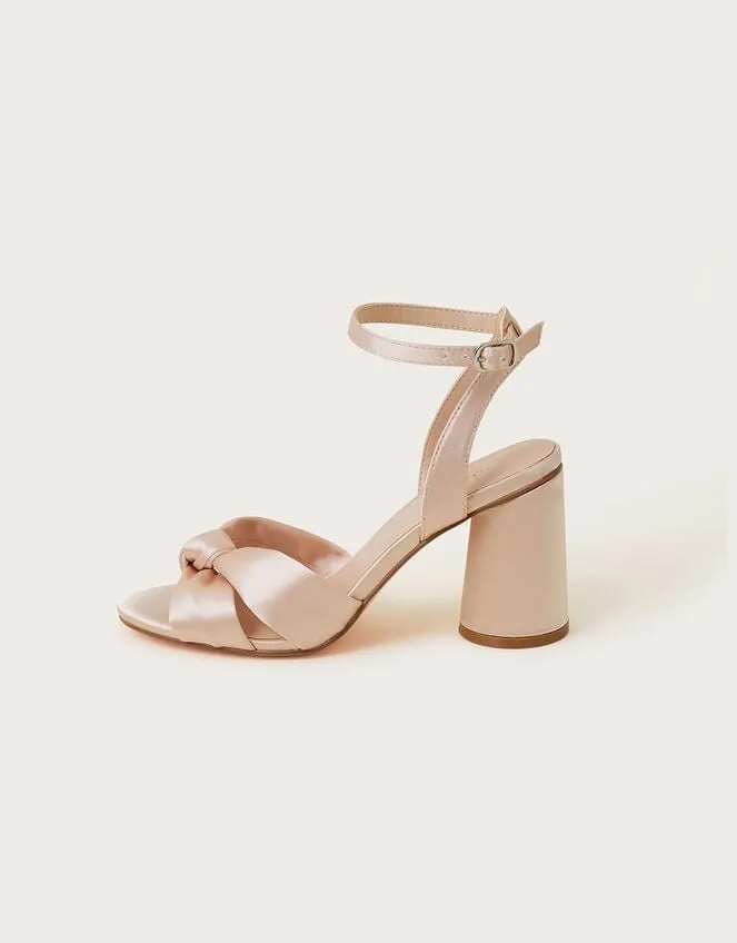 Knot Front Block Heel Sandals Natural Women Monsoon Sandals