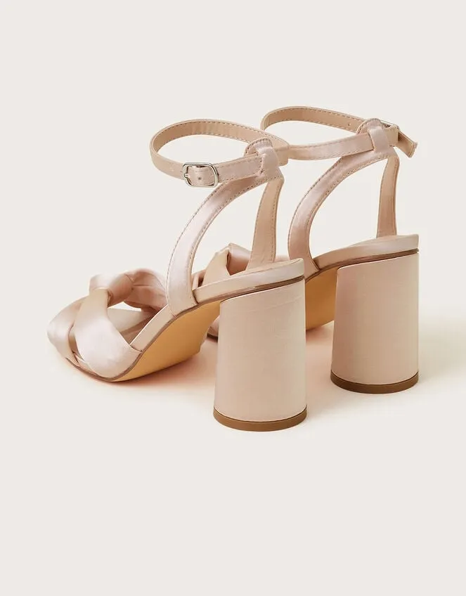Knot Front Block Heel Sandals Natural Women Monsoon Sandals