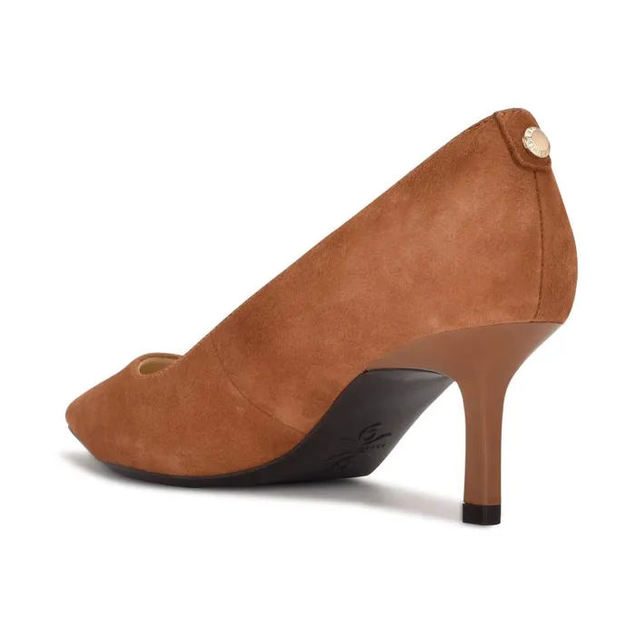 Kuna 92159 Pointy Toe Pumps Cognac Suede Women Nine West Heels