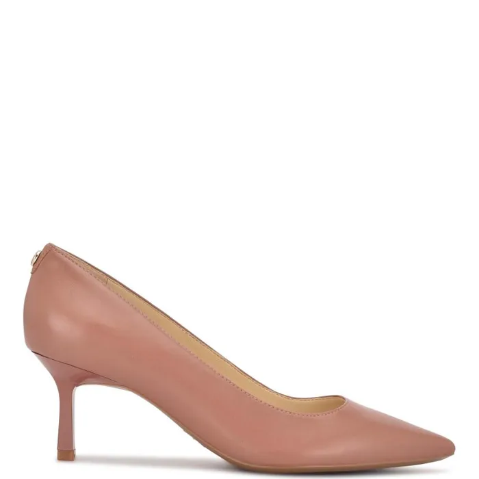Kuna 92159 Pointy Toe Pumps Natural Leather Women Nine West Heels