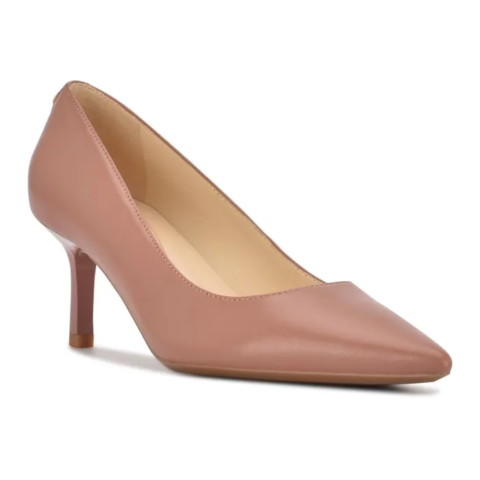 Kuna 92159 Pointy Toe Pumps Natural Leather Women Nine West Heels