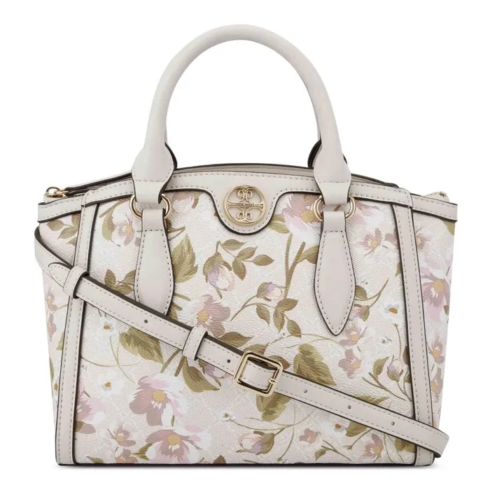 Kyelle Small Satchel Crossbody Floral Logo Milk WomenMen Nine West New Handbags