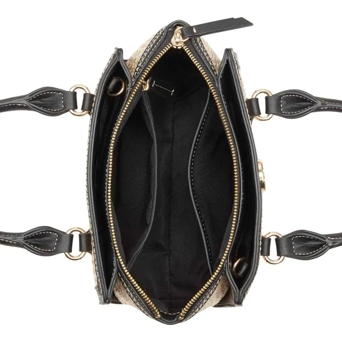 Kyelle Small Satchel Crossbody Natural Black WomenMen Nine West New Handbags Kyelle Small Satchel Crossbody Natural Black WomenMen Nine West New Handbags