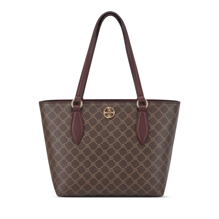 Kyelle Small Tote Brown Logomerlot WomenMen Nine West Totes and Backpacks
