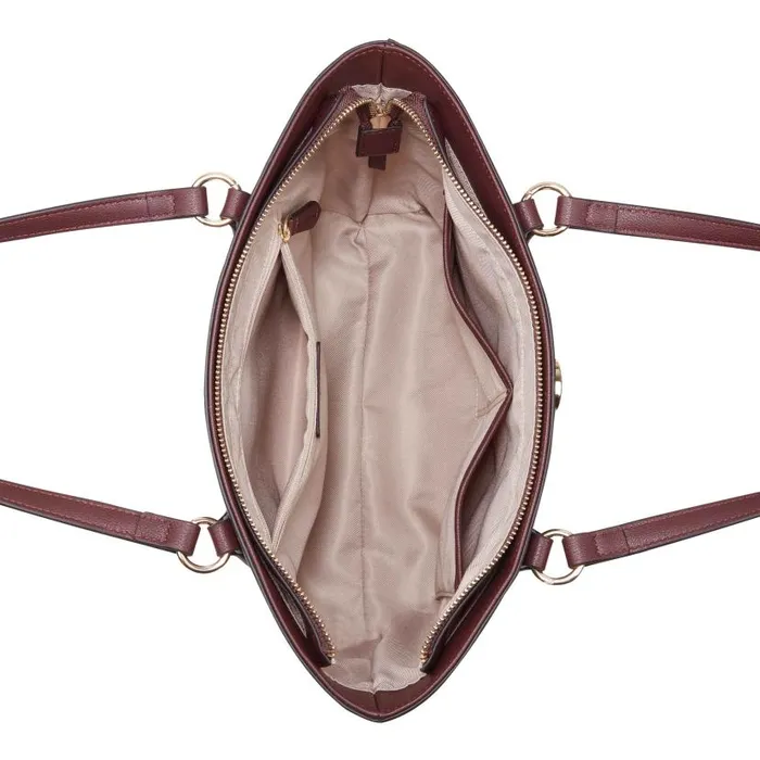 Kyelle Small Tote Brown Logomerlot WomenMen Nine West Totes and Backpacks