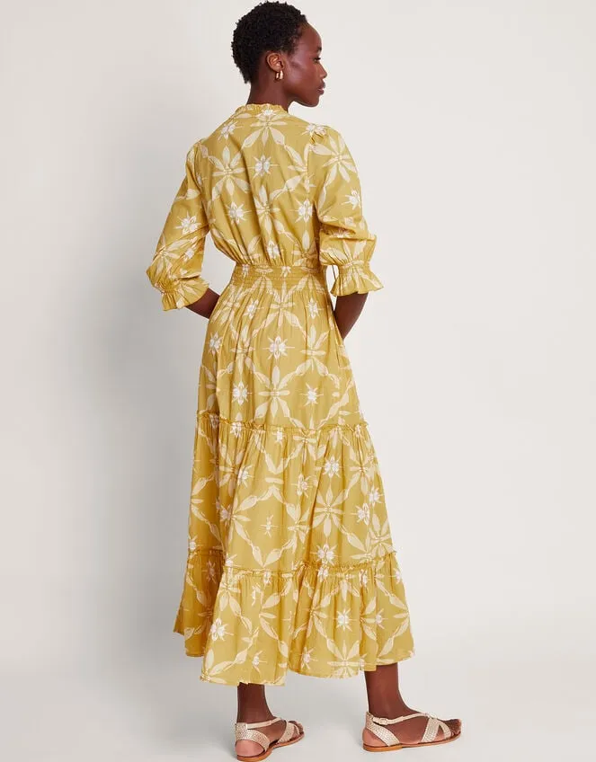La Galeria Elefante Print Dress Yellow Women Monsoon Dresses