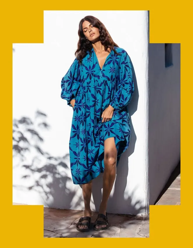 La Galeria Elefante Smock Dress Blue Women Monsoon Dresses