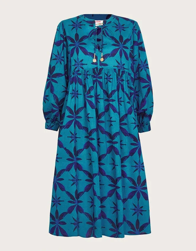La Galeria Elefante Smock Dress Blue Women Monsoon Dresses
