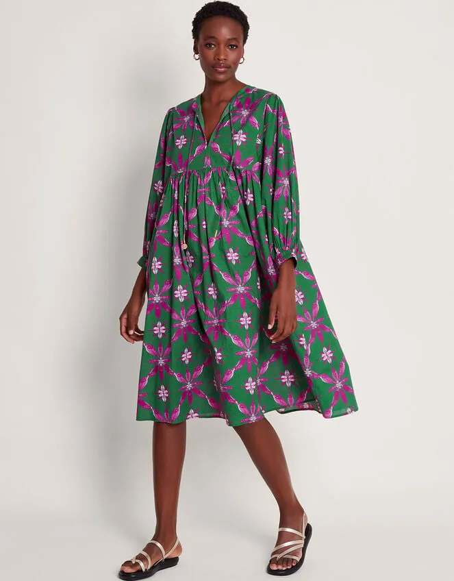 La Galeria Elefante Smock Dress Green Women Monsoon Dresses