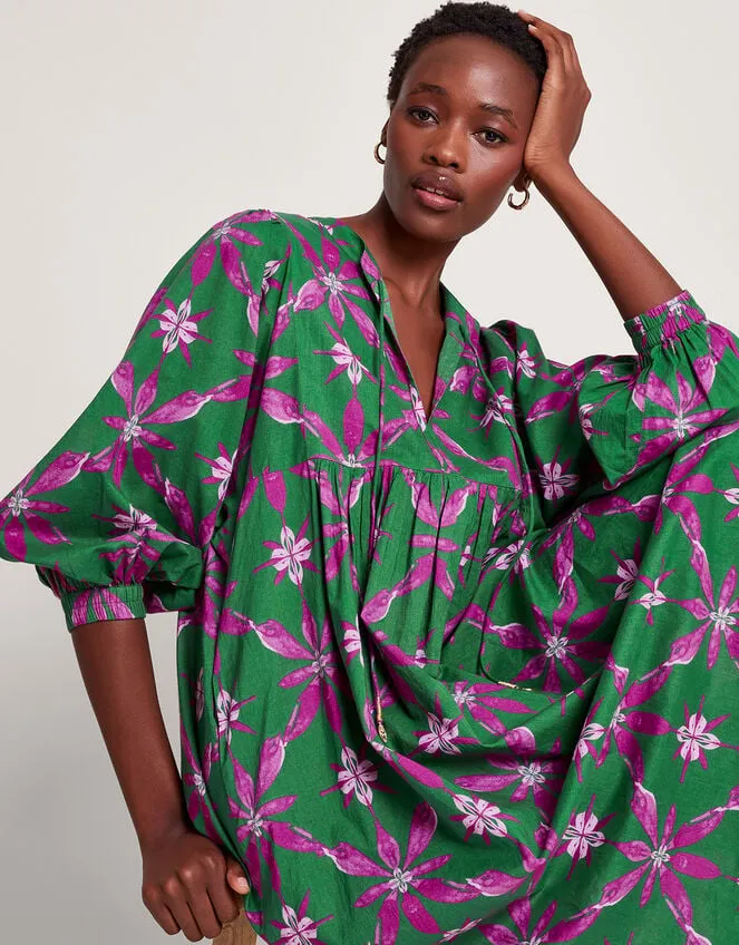 La Galeria Elefante Smock Dress Green Women Monsoon Dresses