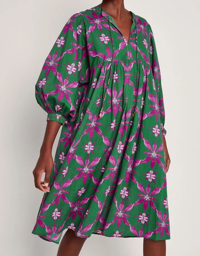 La Galeria Elefante Smock Dress Green Women Monsoon Dresses
