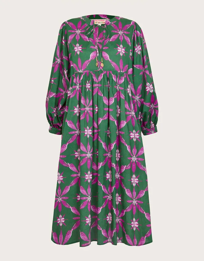 La Galeria Elefante Smock Dress Green Women Monsoon Dresses