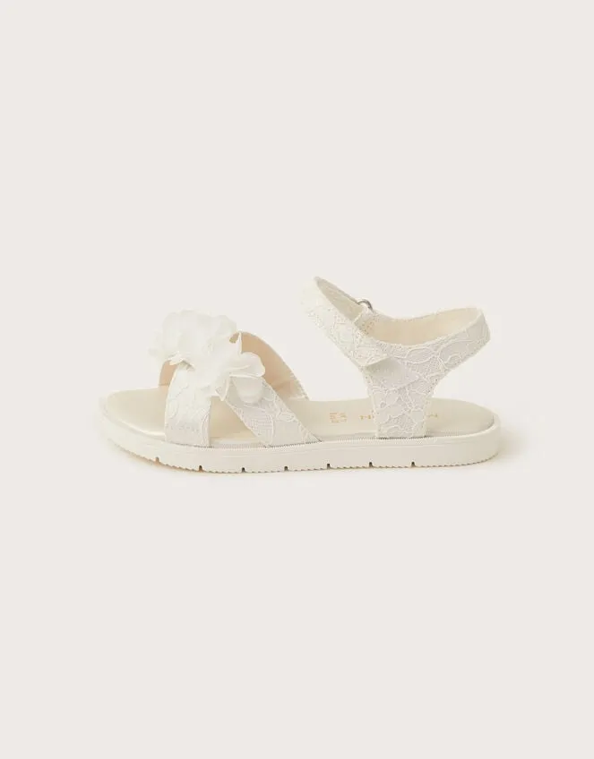 Lace Corsage Sandals Ivory Children Monsoon Girls039 Shoes and Sandals