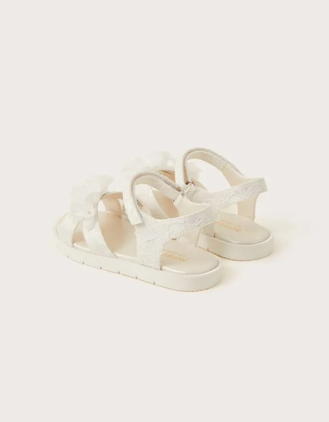 Lace Corsage Sandals Ivory Children Monsoon Girls039 Shoes and Sandals