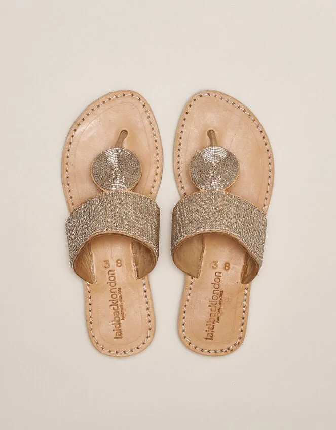 Laidback London Heron Leather Sandals Silver Women Monsoon Sandals