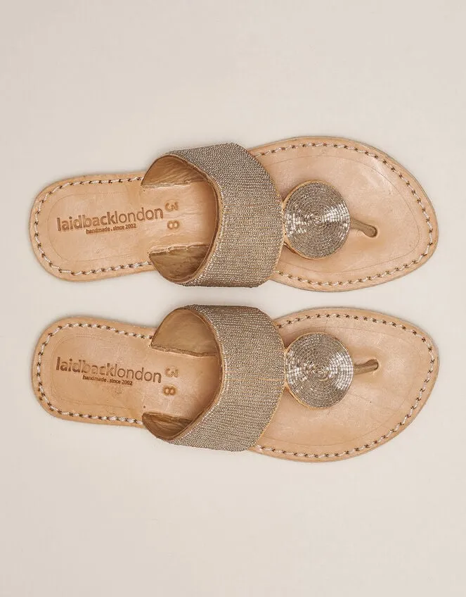 Laidback London Heron Leather Sandals Silver Women Monsoon Sandals
