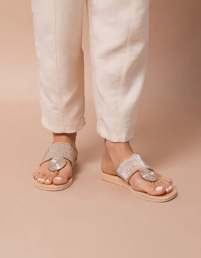 Laidback London Heron Leather Sandals Silver Women Monsoon Sandals