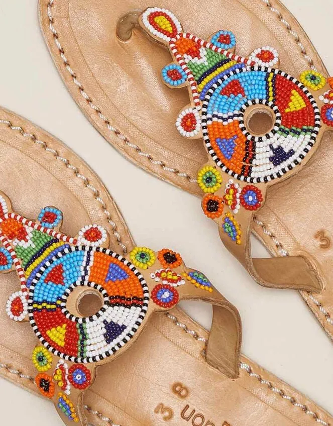 Laidback London Simba Leather Sandals Multi Women Monsoon Sandals