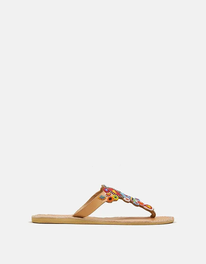 Laidback London Simba Leather Sandals Multi Women Monsoon Sandals