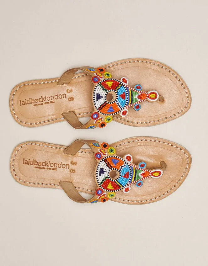 Laidback London Simba Leather Sandals Multi Women Monsoon Sandals