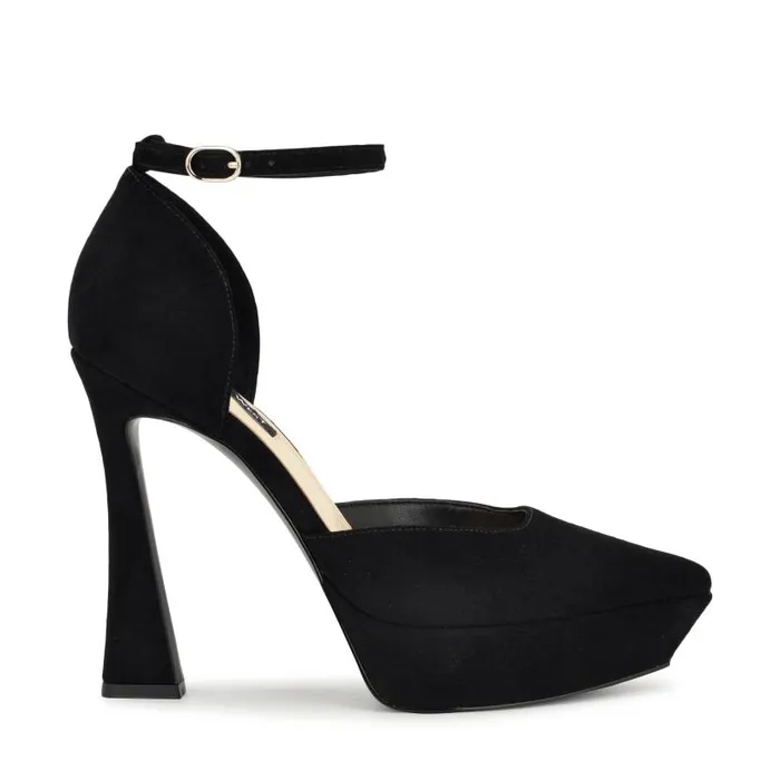 Laken Ankle Strap Heels Black Women Nine West Heels