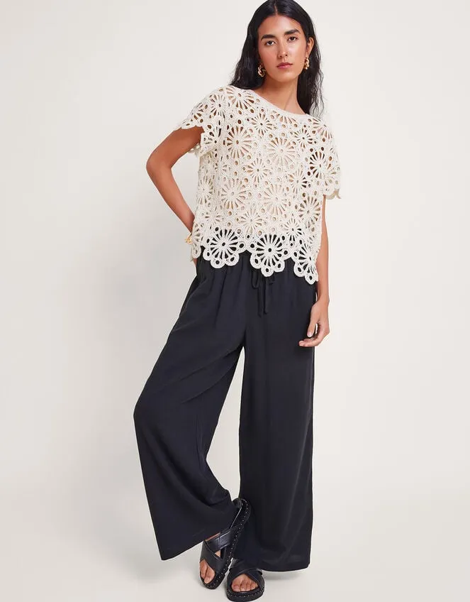 Lana Wide Leg Trousers Black Women Monsoon Beachwear and Swimwear