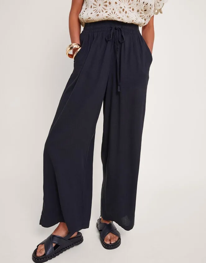 Lana Wide Leg Trousers Black Women Monsoon Beachwear and Swimwear