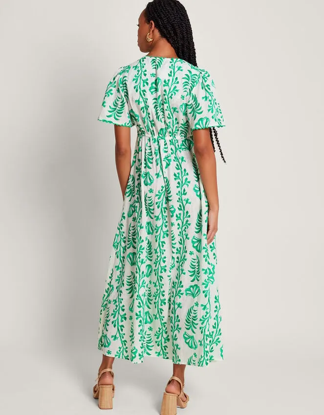 Lani Button Dress In Linen Blend Ivory Women Monsoon Kaftans and Kimonos
