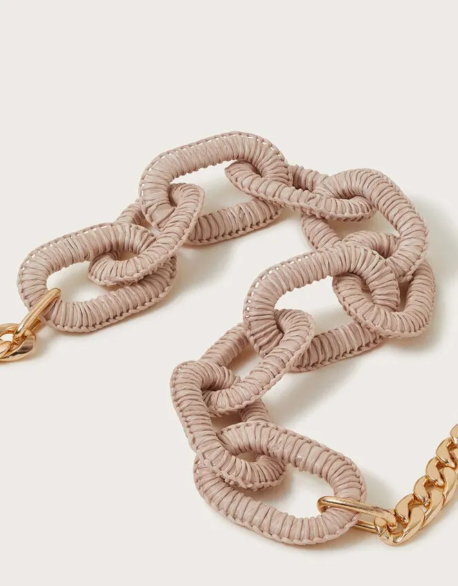 Large Raffia Chain Link Necklace Women Monsoon Jewellery and Hair