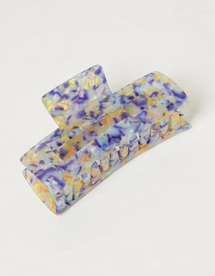 Large Square Claw Clip Blue Women FatFace Hair Accessories