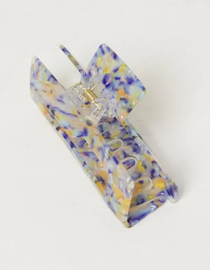 Large Square Claw Clip Blue Women FatFace Hair Accessories