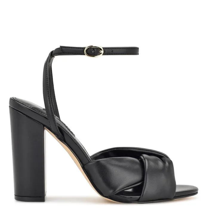 Larisa Heeled Sandals Black Women Nine West Heels