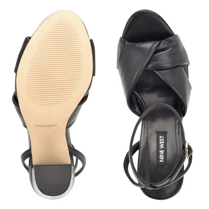 Larisa Heeled Sandals Black Women Nine West Heels